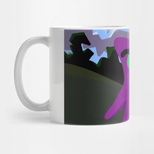 Purple Tentacle (with background) Mug